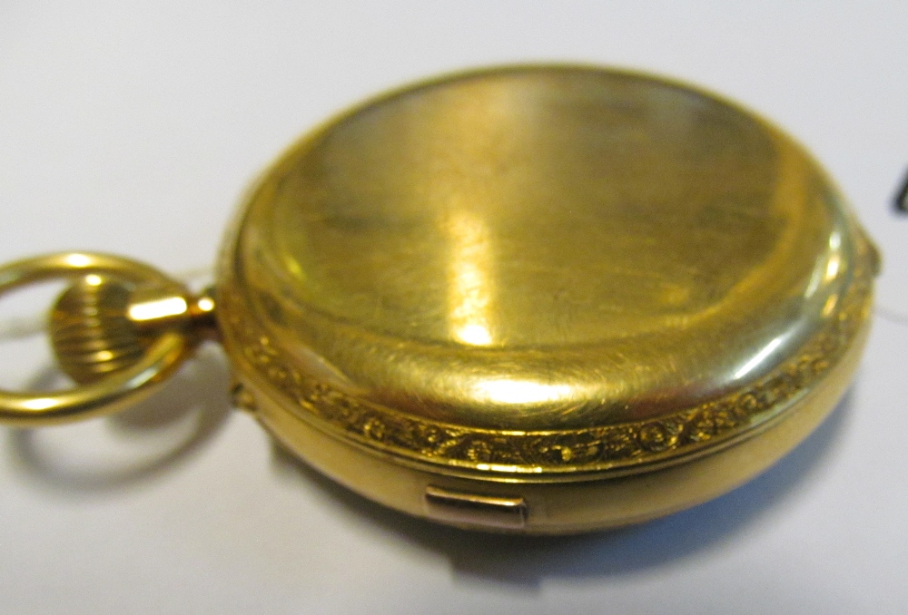 An 18ct gold pocketwatch Chester 1897,initialled IJTN for Isaac Jabez Theo Newsome - Image 3 of 7