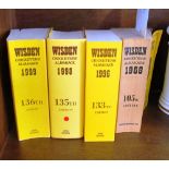 Four Wisdens 1968, 1996, 1998 and 1999