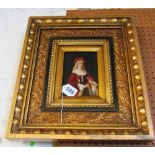 A small portrait of a lady in gilt frame