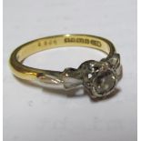 An 18ct gold diamond ring 3.3gm, size M/N