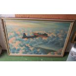 Ronald Wong - a pair of oil on canvas aircraft framed