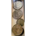 A 1978 Eisenhower dollar, another commemorative dollar 1776-1976, 1949 Canada dollar, Victoria