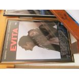 A poster Evita framed