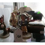 Various Hummel and other ornaments (one a/f)