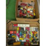 A Dinky Supertoys 20 ton lorry-mounted crane, Matchbox 'Hatra' tractor shovel and other Matchbox,