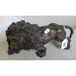 A metal model lion