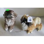 A Nymphenburg Pekinese dog and a Rosenthal dog impressed M. Finsch