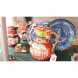 A pair Masons style jugs Oriental style scenes, larger jug et cetera