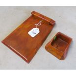 A Cavacraft paper holder and sponge holder in amber colour