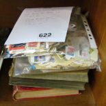 Some cigarette cards, stamp album and some silk cards over 100 years old
