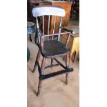 An antique high chair