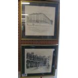 Robert Early - two 1970's pen and ink wash drawings; Lewes Crescent, Brighton and Adelaide Crescent,