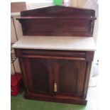 A small 19th Century rosewood chiffonier with marble top