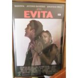 A poster Evita framed