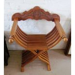 A modern Glastonbury style 'X' frame chair