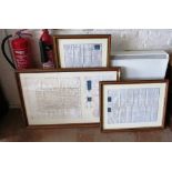 Three similar documents framed