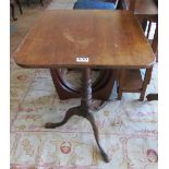 A 19th Century mahogany tip-up action occasional table on turned and tripod support