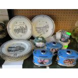 Various Ardleigh Elliott 'Titanic Heirloom' porcelain boxes with certificates, Titanic badge, six