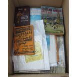 Various football ephemera including fifteen Albion signed photos, Tooting and Mitcham programmes