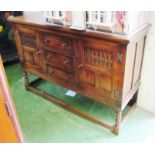 An oak sideboard