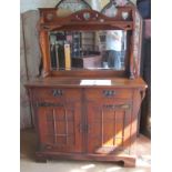 An Art Nouveau mahogany mirror back sideboard