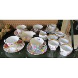 Some Royal Winton tea cups and Washington Indian Tree cups and saucers