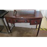 A 19th Century mahogany three drawer side table (loose piece in drawer)