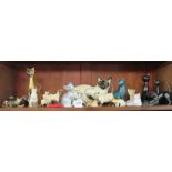 A Poole cat, Jemma cat, two Lladro cats, USSR cat and other cats