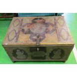 A brass mounted Indian trunk