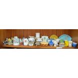 Various crested and other china, egg cups and condiments