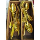 A Puiforcat set of gold-plated cutlery