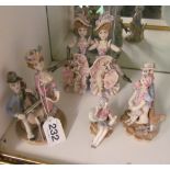 Hilary Brock four pottery figures