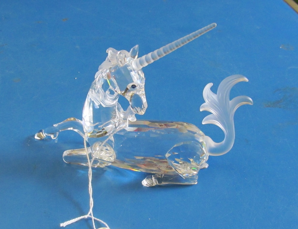 A Swarovski unicorn boxed with certificate