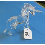 A Swarovski 'Fabulous Creatures' - the unicorn signed Martin Zendron boxed with certificate