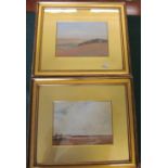 Two Victorian watercolour landscapes signed indistinctly framed and glazed