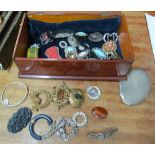 Two boxes of costume jewellery