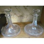 A pair of ships decanters