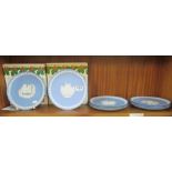 Eight Wedgwood Jasperware Christmas plates