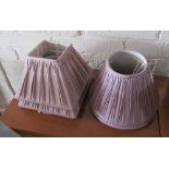 Five pink lampshades