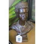 A bronze bust of Queen Elizabeth II