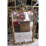 A 19th Century gilt framed mirror with leaf and floral entwined frame