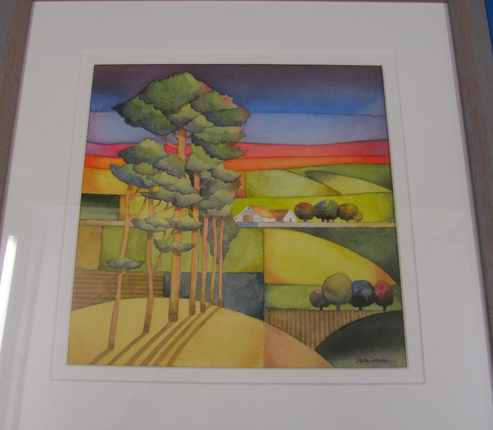 Peter Waller three watercolours 'Long Trees', 'Glorious Glyndebourne' and 'Round House, Chalreston' - Image 3 of 5