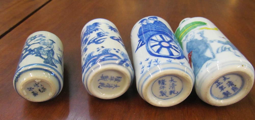 Eight oriental blue scent bottles - Image 5 of 5