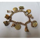 A 9ct charm bracelet