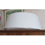 A large circular ceiling light/shade and a part set with no hanging column