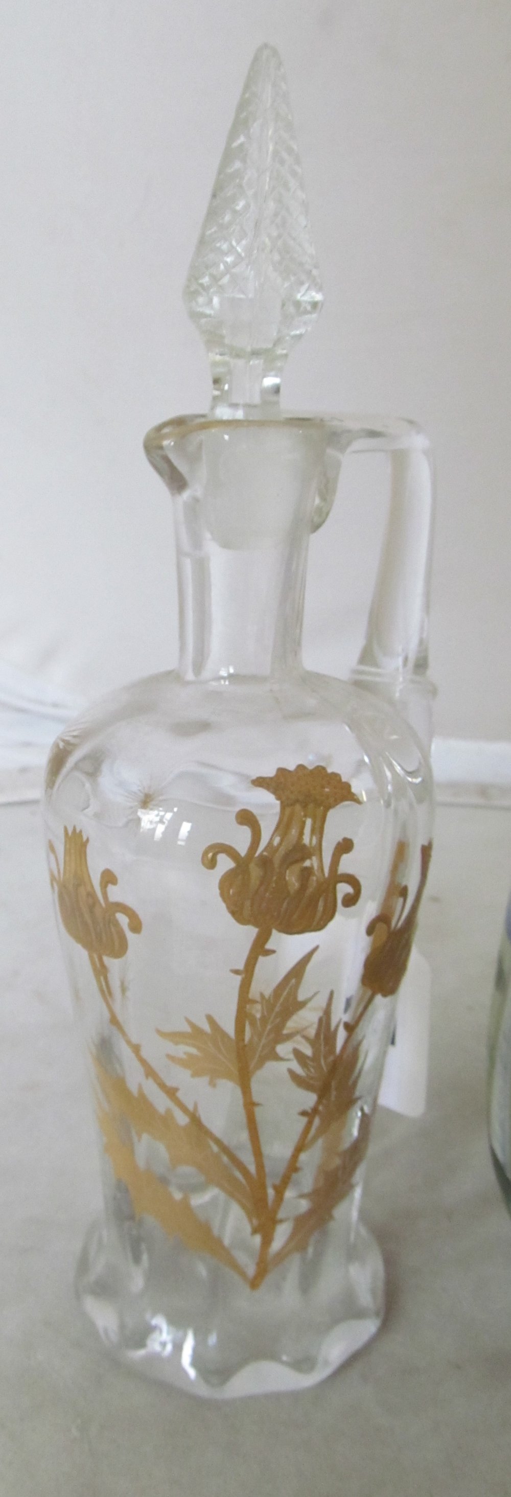 A pair glass vases and a gilt glass decanter - Image 2 of 3