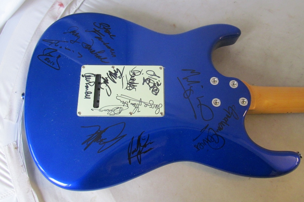 A Fret King Corona DBR guitar for Walter Trout benefit signed by the performers - Image 7 of 8