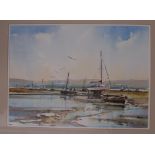 Ray Balkwill two watercolours and another watercolour signed Wilfred Ball