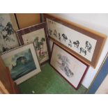 Eight oriental prints