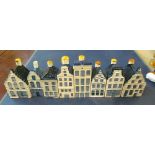 Eight Dutch houses for miniature alcohol KLM to back and a bottle